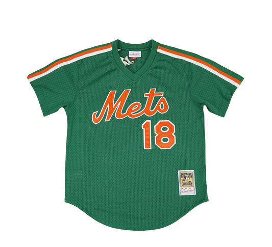Darryl Strawberry Newyork Mets MLB M&N Green Authentic Batting Practice Jersey