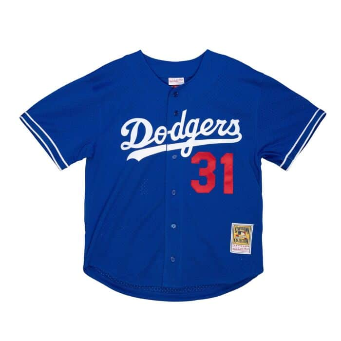 Authentic Mike Piazza Los Angeles Dodgers 1997 Button Front Jersey